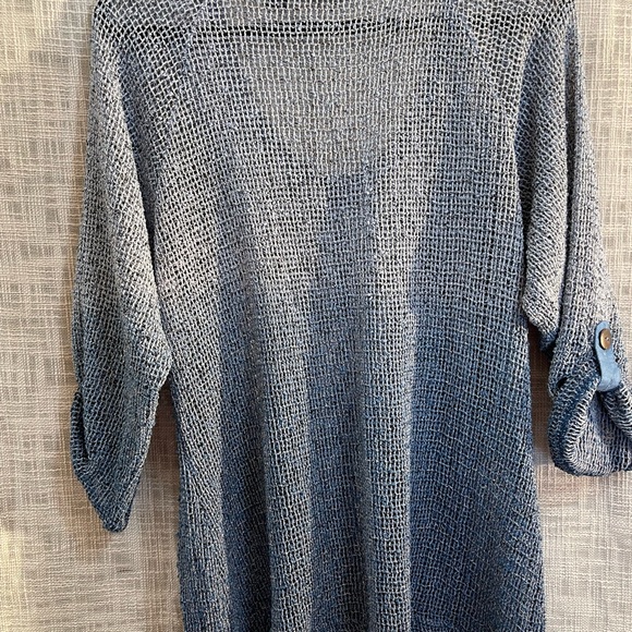 Blue ombré sweater, loose weave sweater - Picture 6 of 6